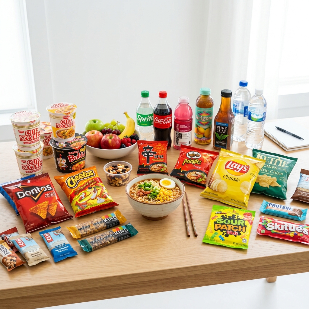 Fresh groceries and snacks